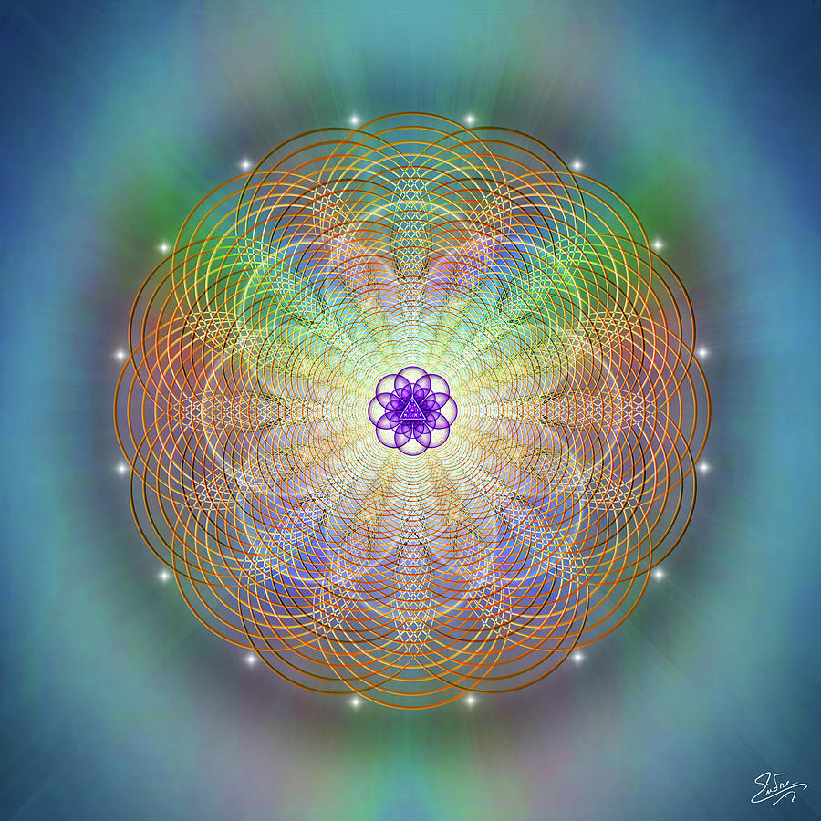 Sacred Geometry 676 Digital Art by Endre Balogh