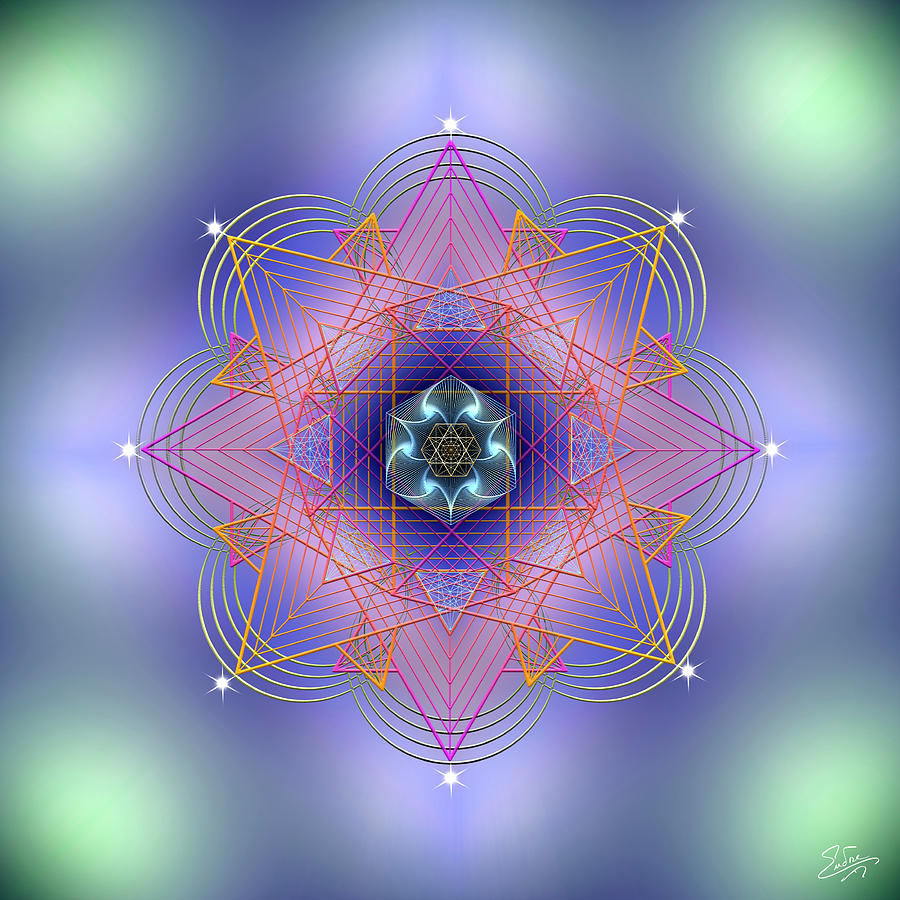 Sacred Geometry 693 Digital Art by Endre Balogh