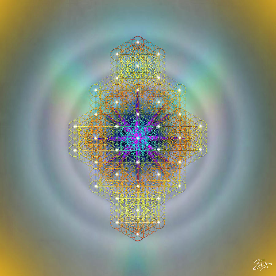 Sacred Geometry 694 Digital Art by Endre Balogh