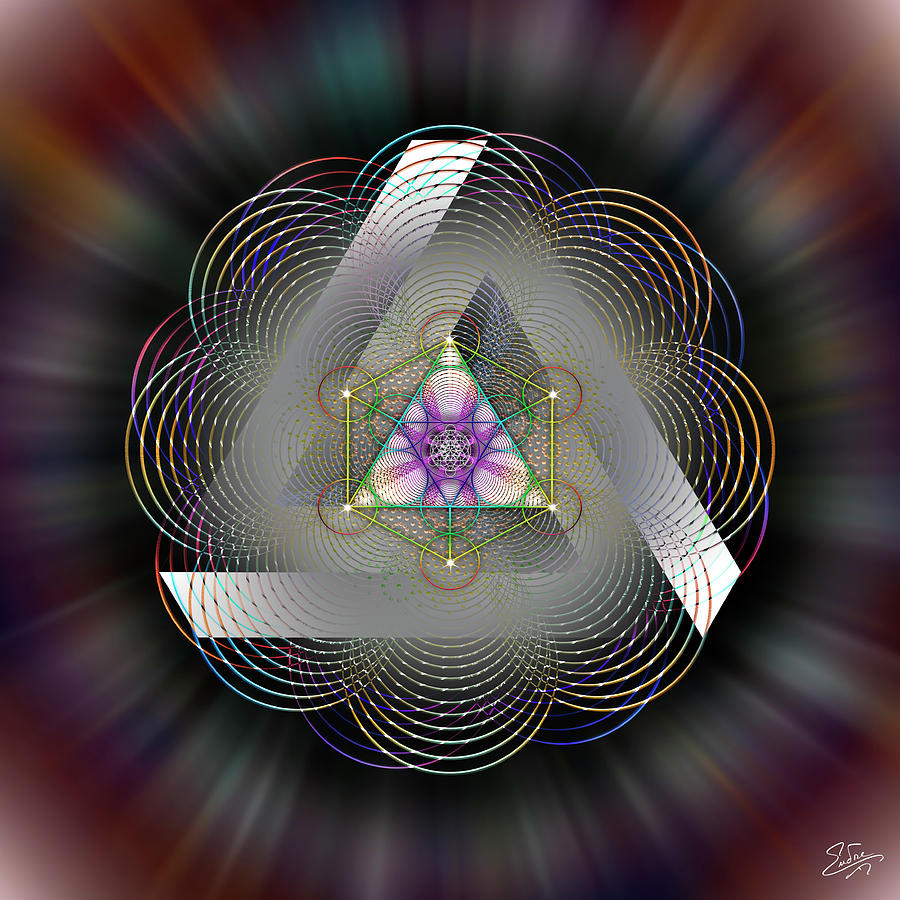 Sacred Geometry 696 Digital Art by Endre Balogh