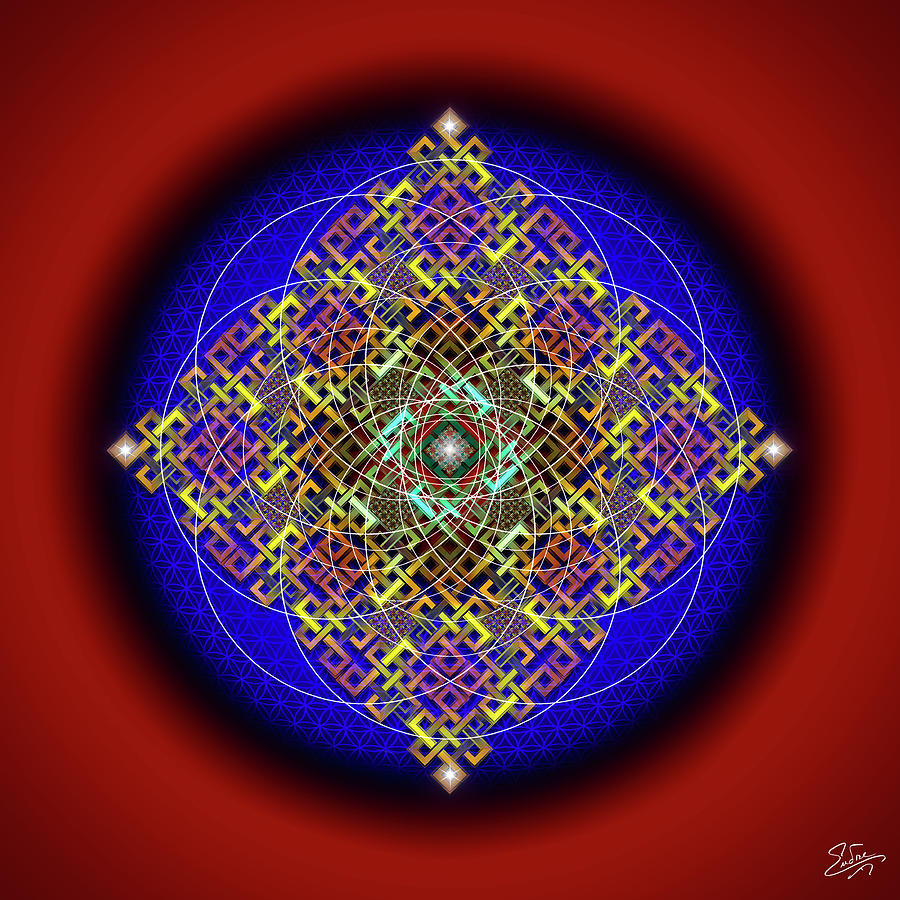Sacred Geometry 698 Digital Art by Endre Balogh