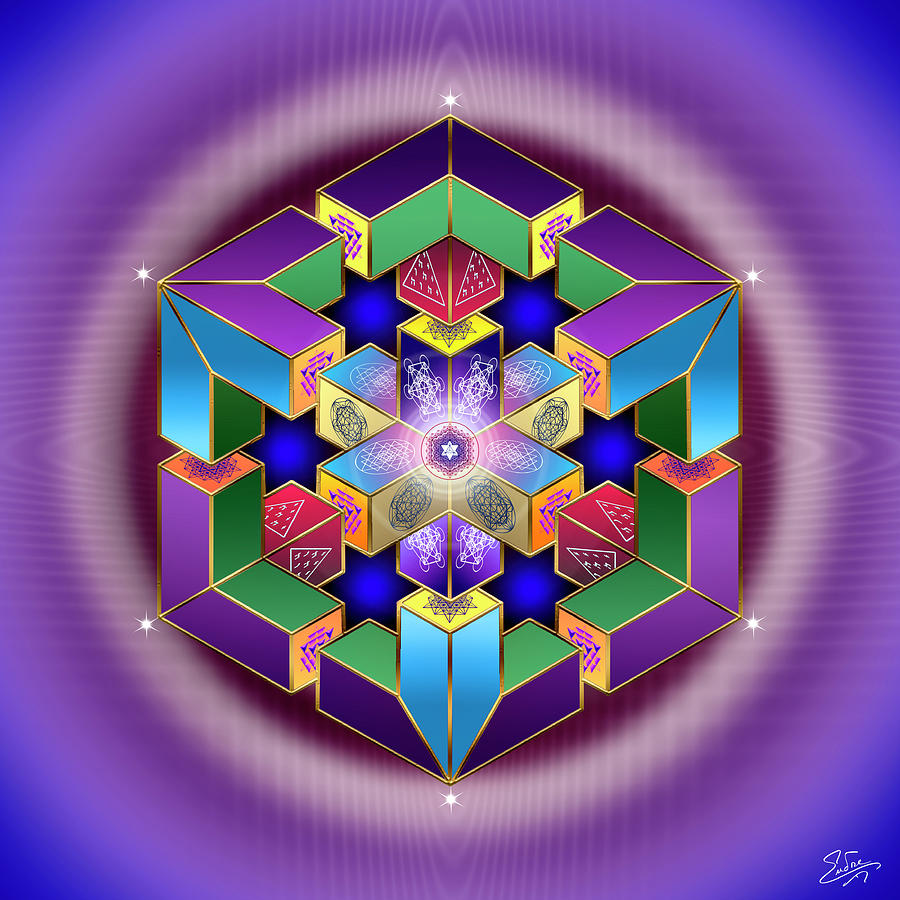 Sacred Geometry 711 Digital Art by Endre Balogh
