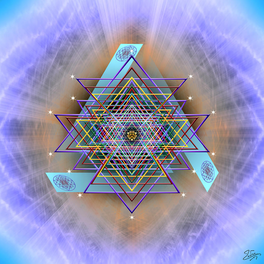 Sacred Geometry 717 Version 2 Digital Art by Endre Balogh