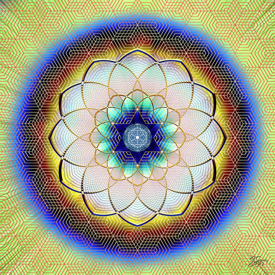 Sacred Geometry 723 Digital Art by Endre Balogh