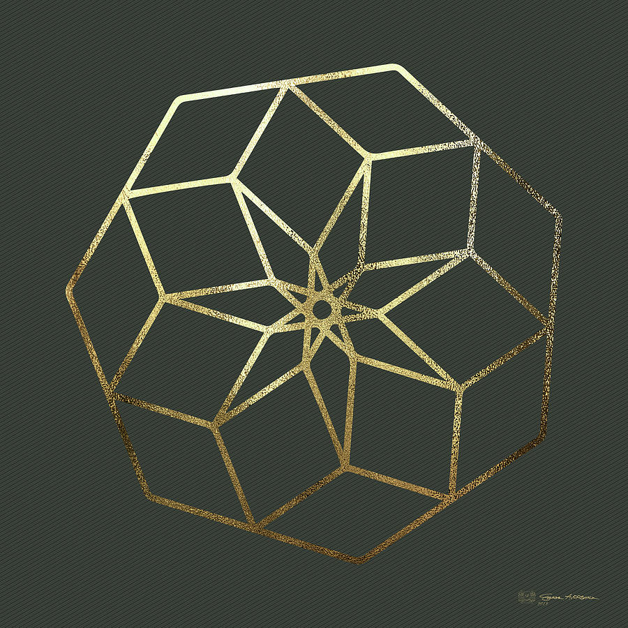 Sacred Geometry - Philosophers Stone No. 3 Digital Art by Serge Averbukh