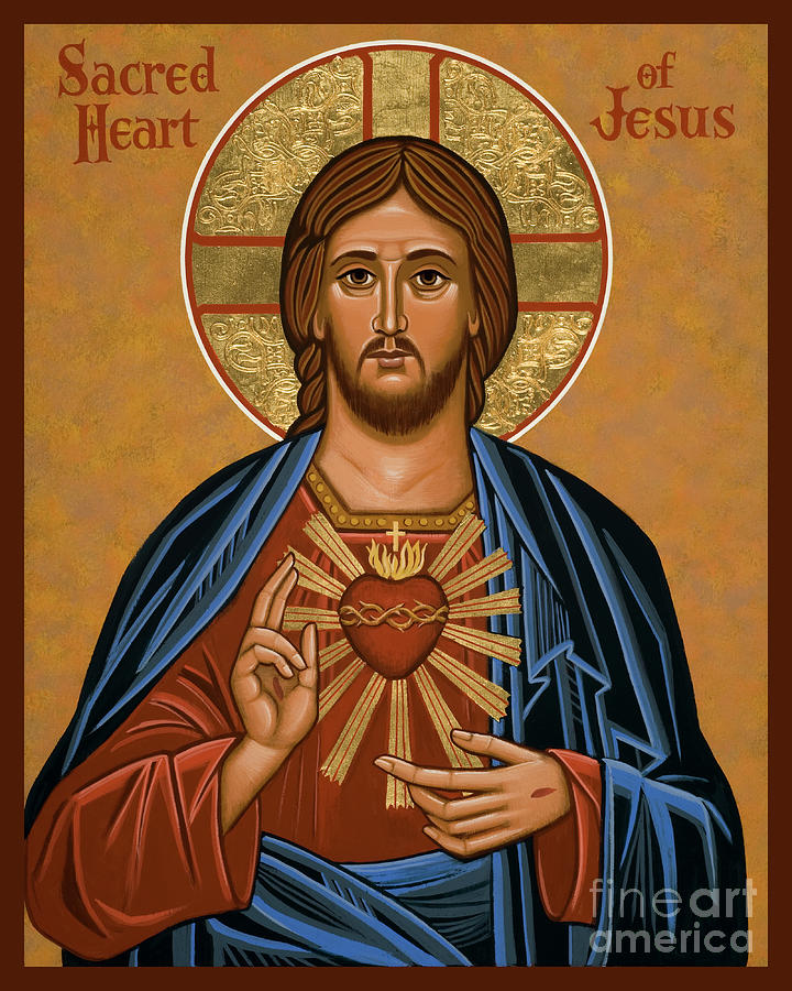 Sacred Heart - JCSCE Painting by Joan Cole