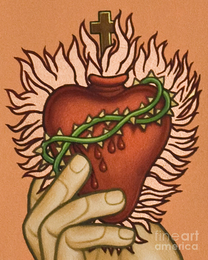 Sacred Heart - LWSAC Painting by Lewis Williams OFS