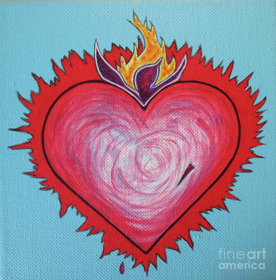 Sacred Heart No. 3 Painting by Aimee Mouw