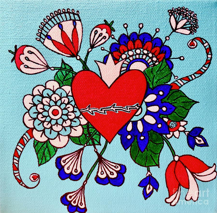 Sacred Heart No. 9 Painting by Aimee Mouw