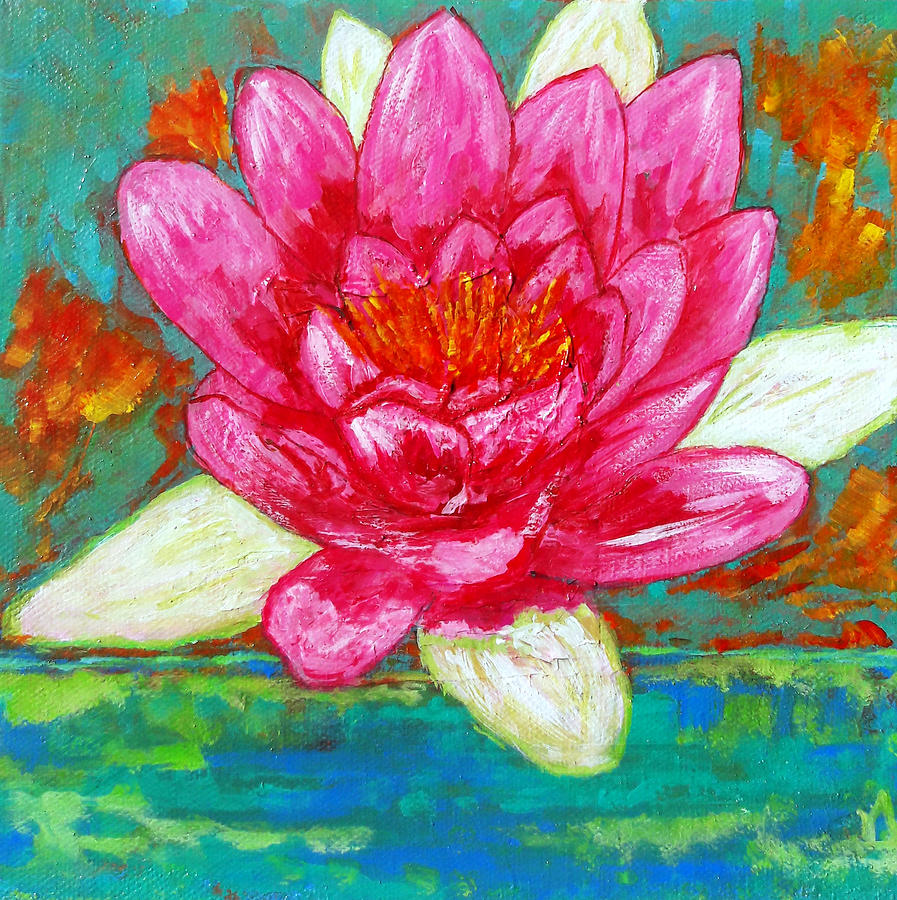 Sacred Lotus Painting by Pilar Vargas - Fine Art America