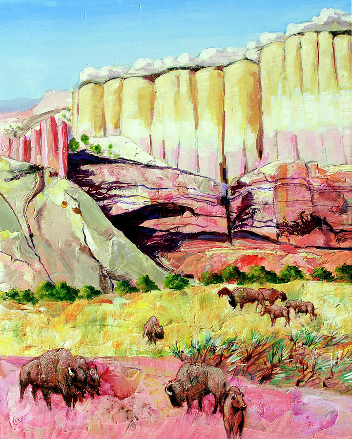 Sacred Places - Buffalo Painting by Sonni Cooper - Fine Art America