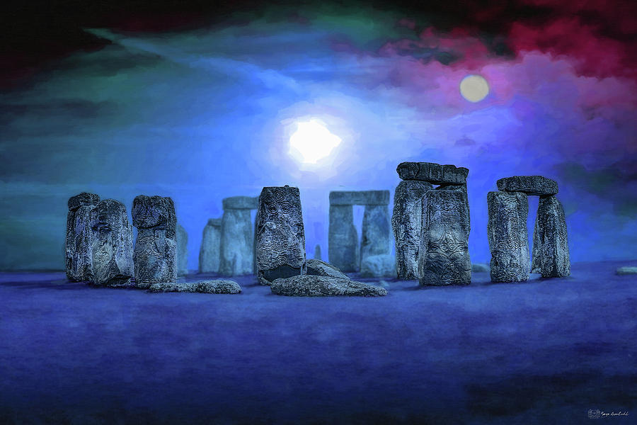 Sacred Places - Stonehenge Digital Art by Serge Averbukh