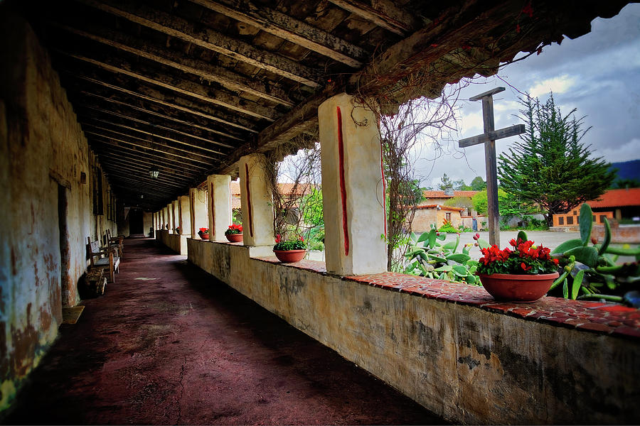 Sacred Walkway at the Carmel Mission Photograph by Lynn Bauer