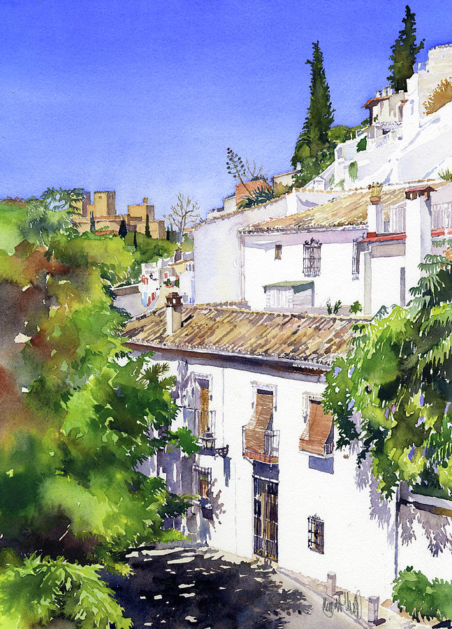 Sacromonte Granada Painting by Margaret Merry