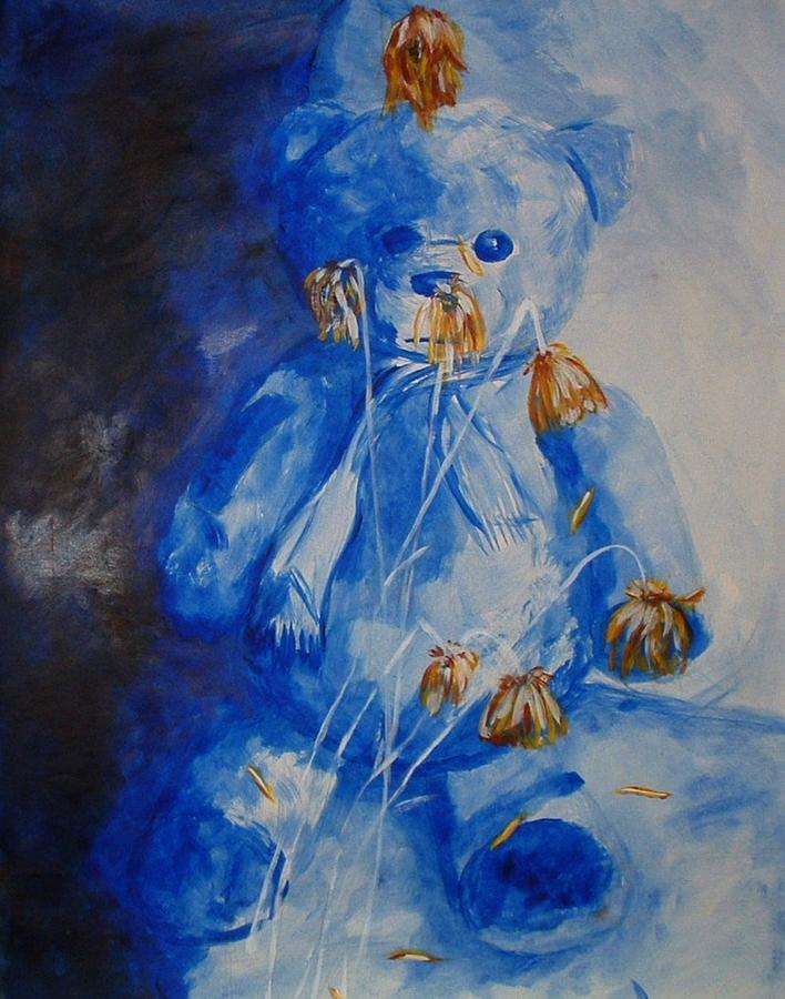 Sad And Blue Painting by Andrea Darlington