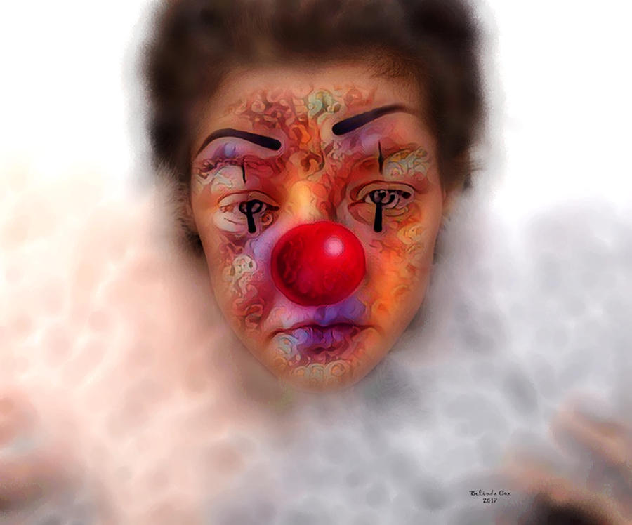 Sad Clown Digital Art by Artful Oasis