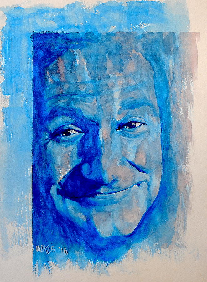 Robin Williams Painting - Sad Clown  by William Walts