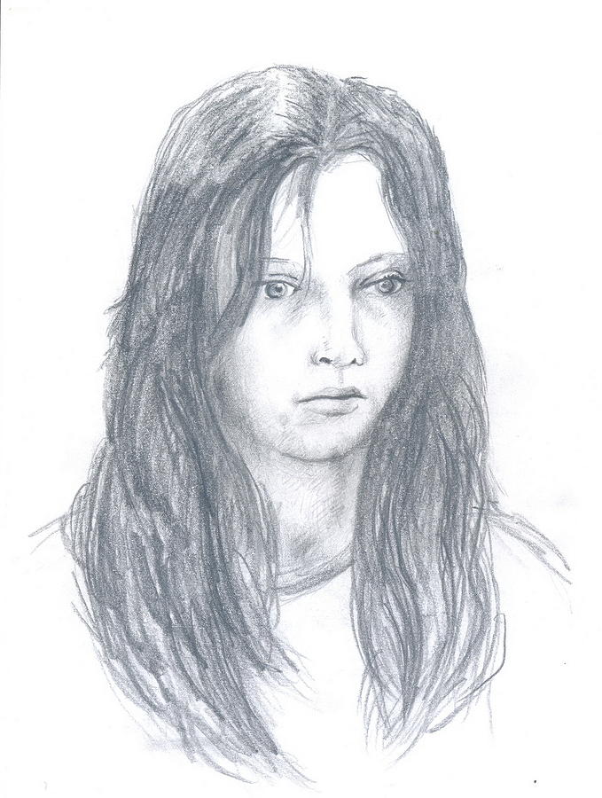 Sad Girl Drawing By Jovica Kostic