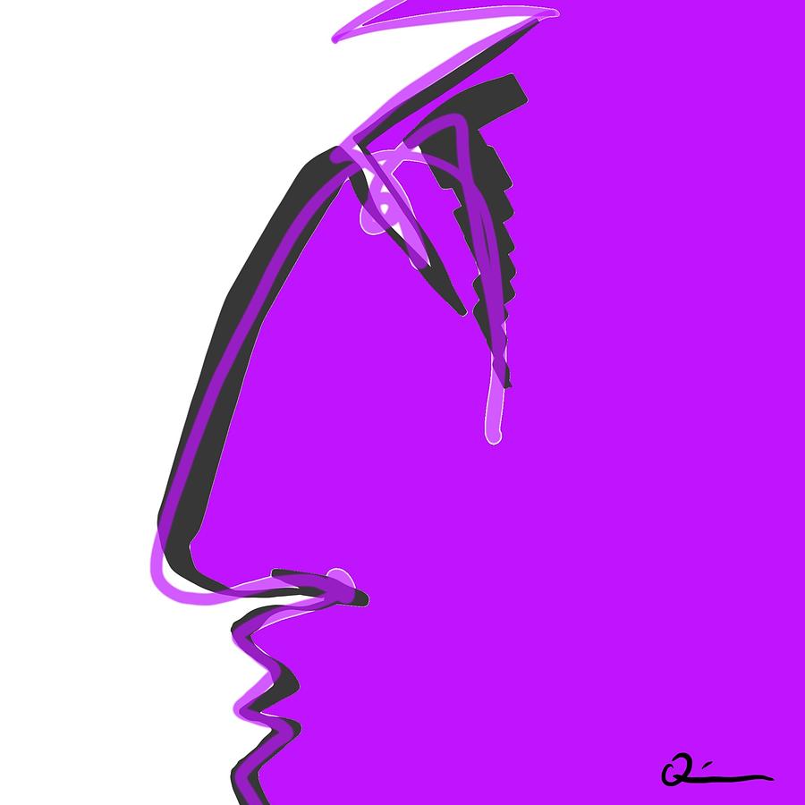 Sad Grape Digital Art by Jeffrey Quiros