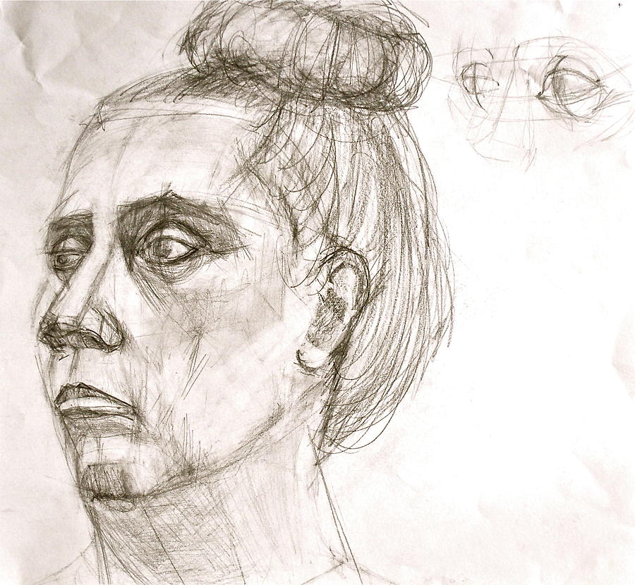 Sad Lady Sketch Drawing by Laura Ogrodnik - Fine Art America