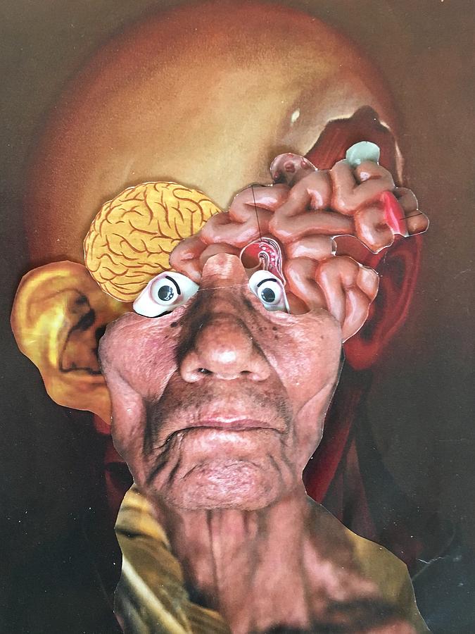 Collage Mixed Media - Sad Mad Scientist by Douglas Fromm