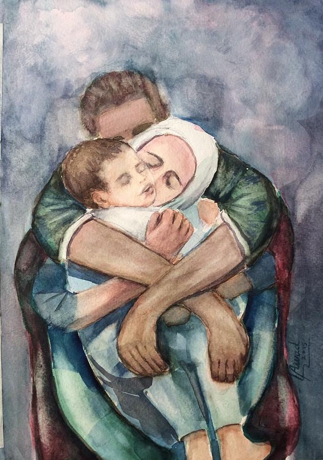 The Saddest Moment Painting by Laila Awad Jamaleldin