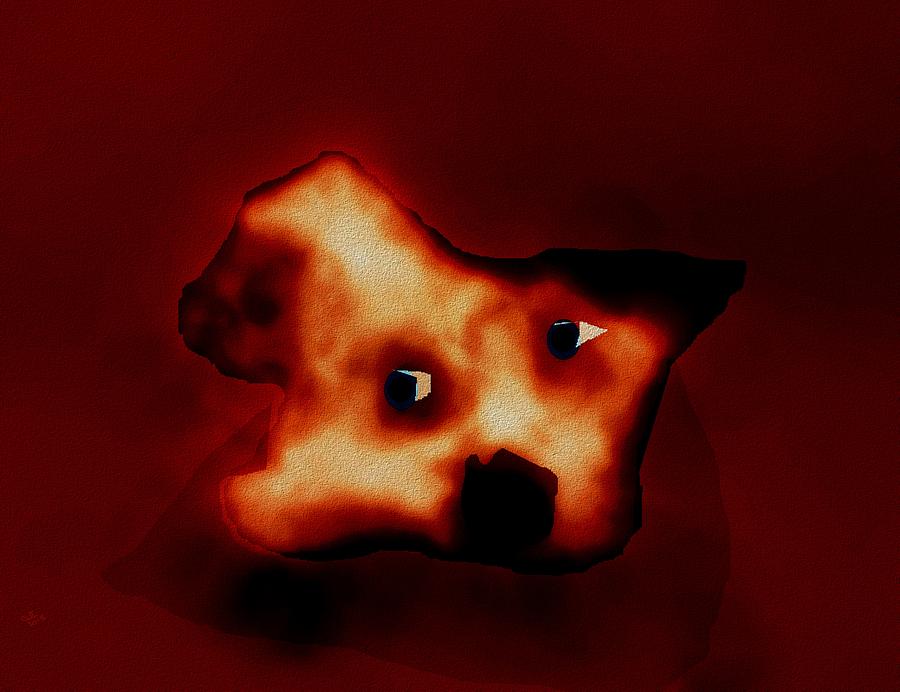 Sad Pup Digital Art by Cliff Wilson