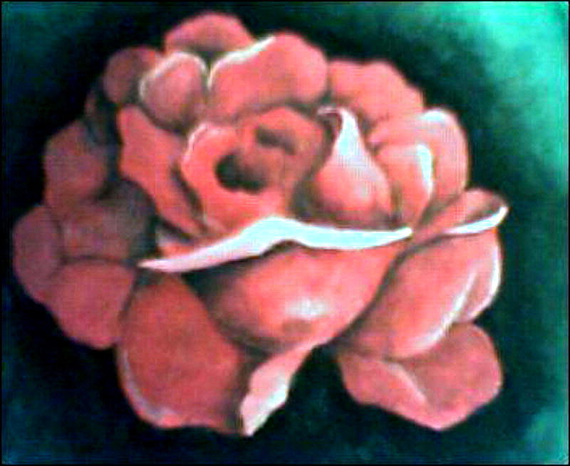 Sad Rose Painting by Tamer Elsamahy