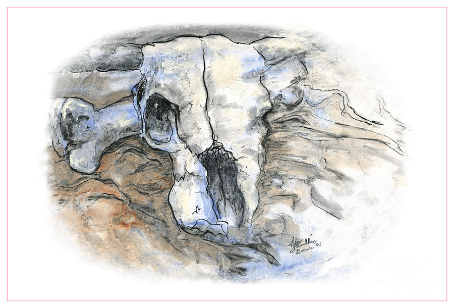 Skull Painting - Sad Skull by Ida Brown