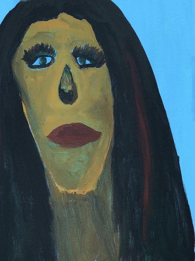 Pensive Woman Painting by Karen Nicholson