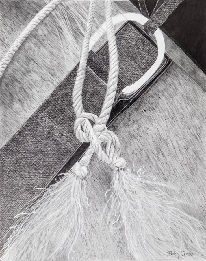 Saddle Strap Drawing by Betsy Carlson Cross