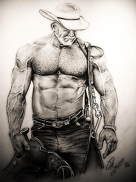 Saddle Up Horseman Drawing by Mike Gonzalez