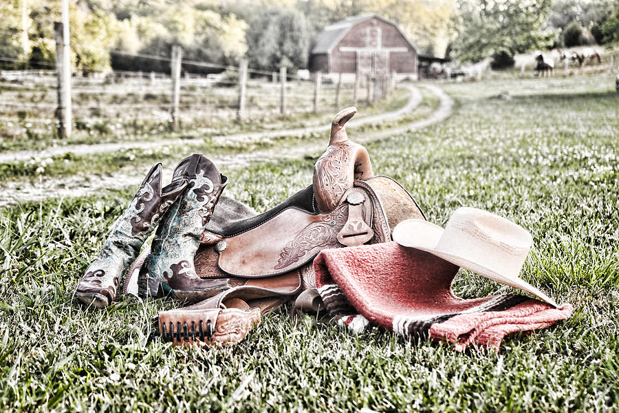 Boot Photograph - Saddle Up by Sharon Popek