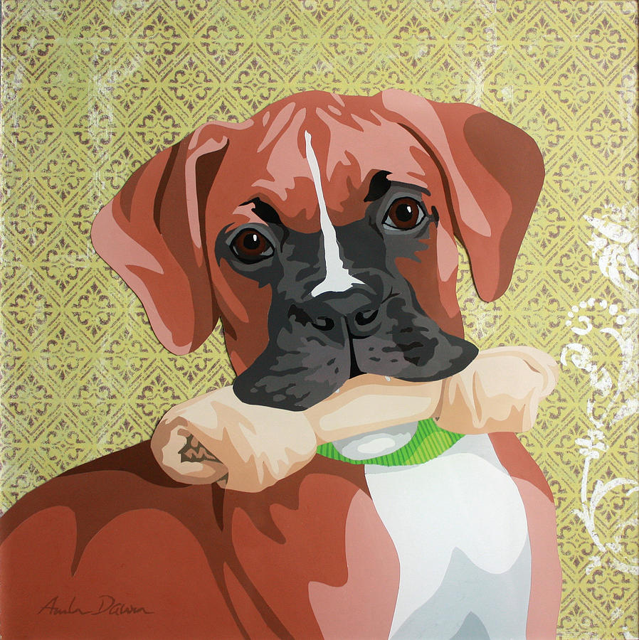 Dog Painting - Sadie by Amber Dawn