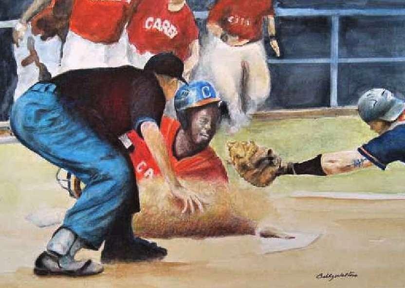 Safe At Home Painting by Bobby Walters