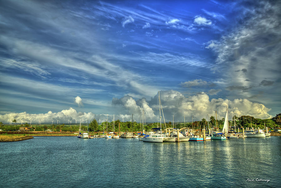 Safe Harbor Haleiwa Small Boat Harbor Hawaii Collection Art Photograph by Reid Callaway