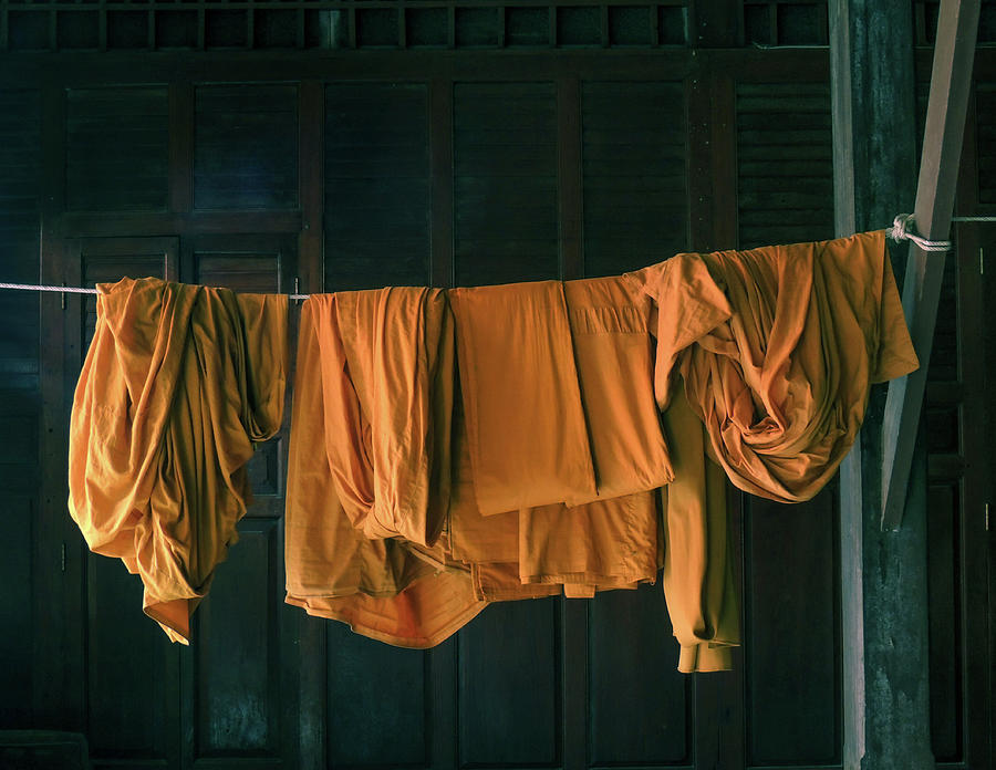 Saffron robes Photograph by Jeremy Holton