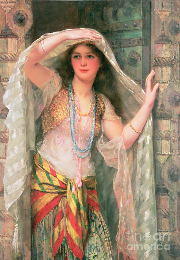 Necklace Painting - Safie by William Clark Wontner