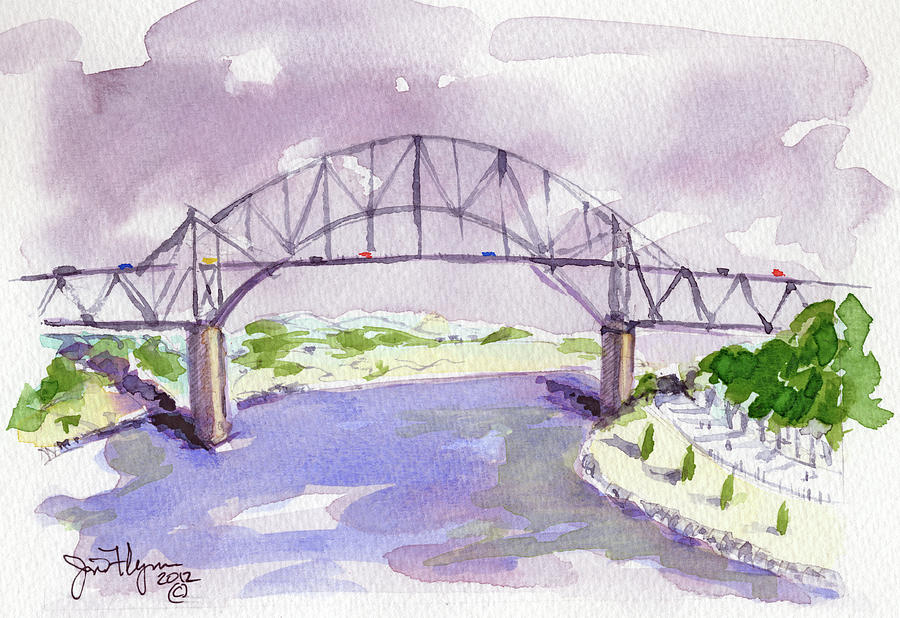 Bridge Painting - Sagamore Bridge by James Flynn