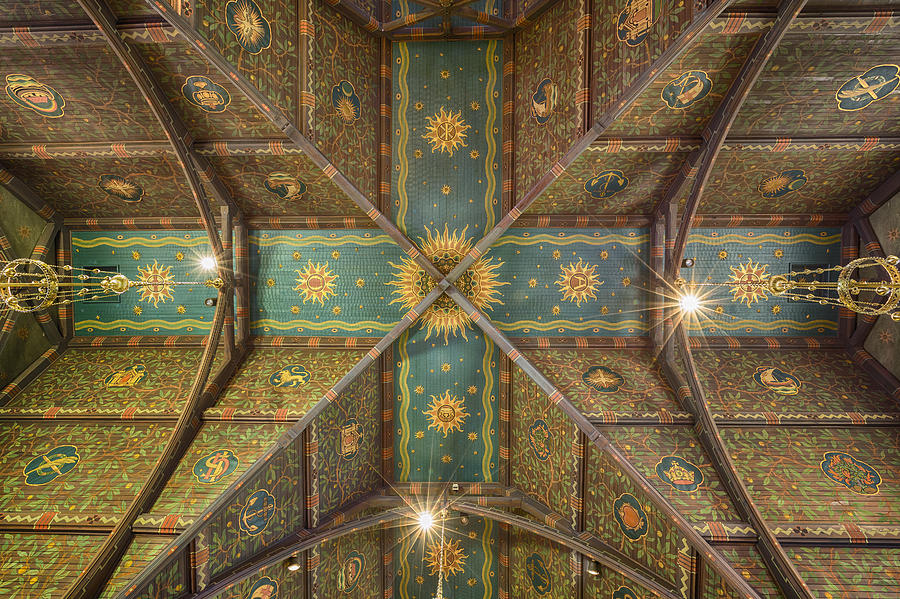Sage Chapel Ceiling #1 - Cornell University Photograph by Stephen Stookey