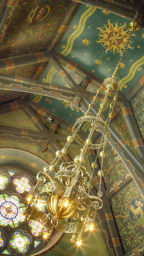 Sage Chapel Ceiling and Light Photograph by Stephen Stookey