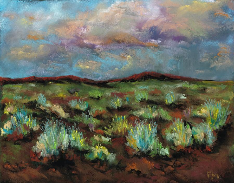 Desert Painting - SageBrush by Frances Marino