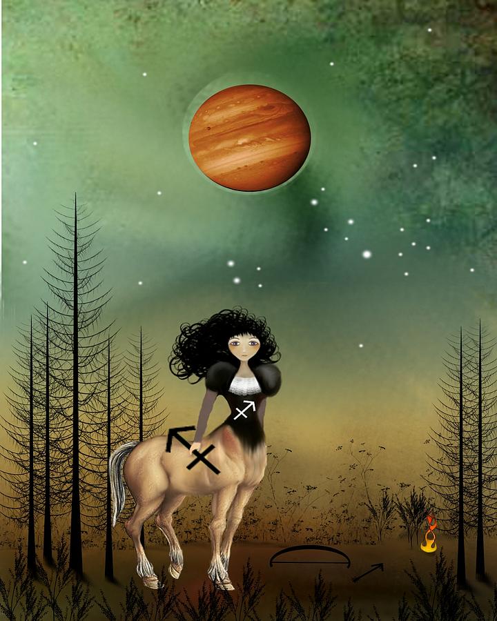 Fantasy Digital Art - Sagittarius by Charlene Zatloukal