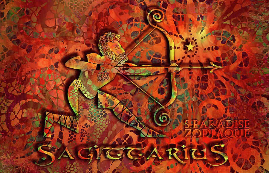 Abstract Digital Art - Sagittarius by Sandra Paradise