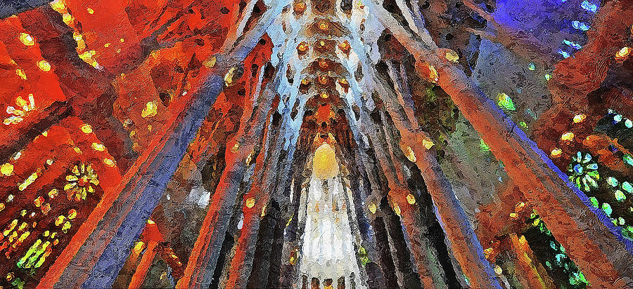Sagrada Familia - 03 Painting by AM FineArtPrints