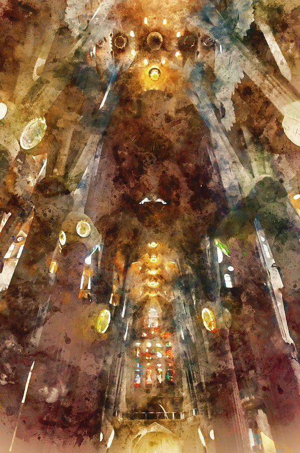 Sagrada Familia - 10 Painting by AM FineArtPrints