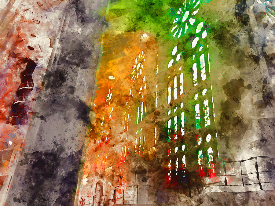 Sagrada Familia - 11 Painting by AM FineArtPrints