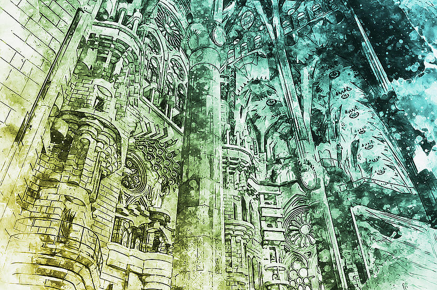 Sagrada Familia - 19 Painting by AM FineArtPrints