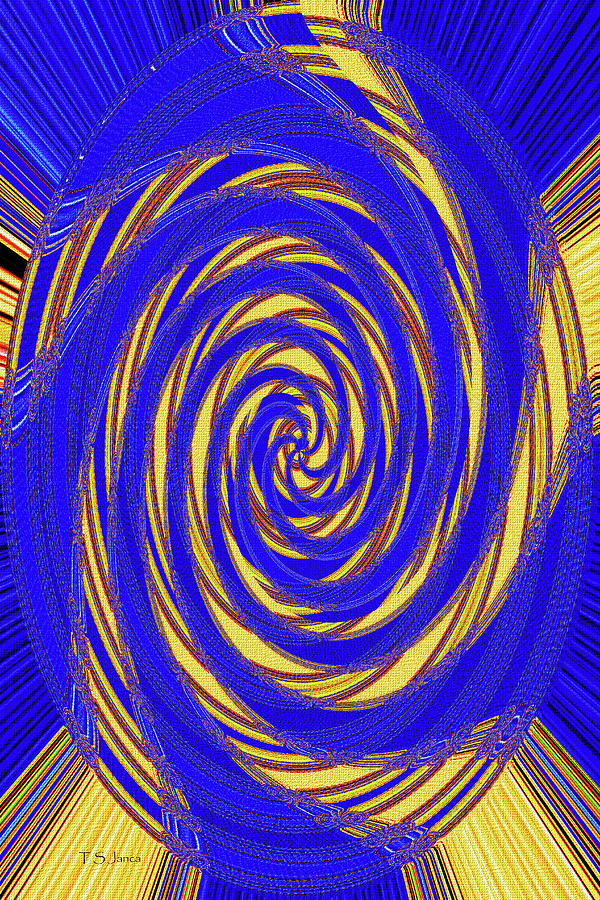 Saguaro Cactus Candy Cane Abstract Digital Art by Tom Janca