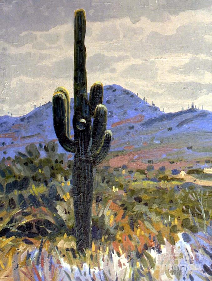 Saguaro Painting by Donald Maier